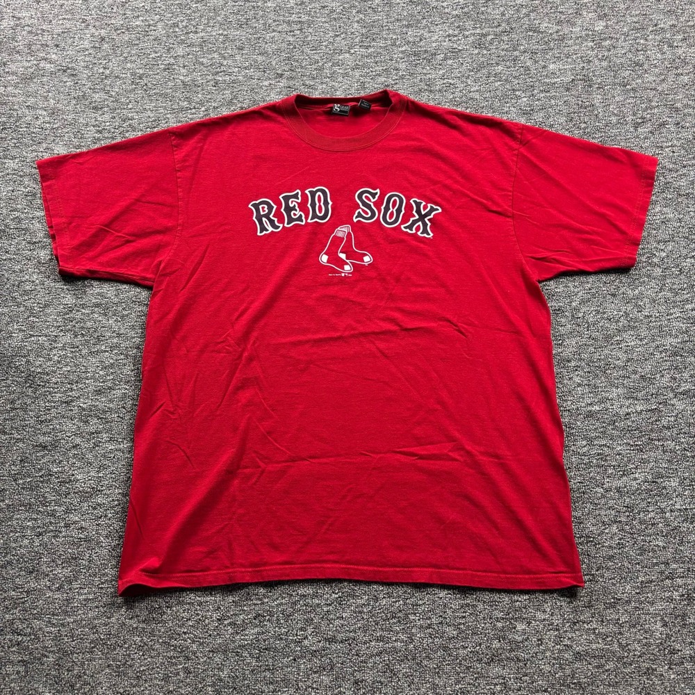 Y2K 2000s Gear For Sports Boston Red Sox Baseball Graphic Red T-Shirt Size 2XL
